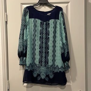 Blue mini dress from Target with puffed sleeves (M)